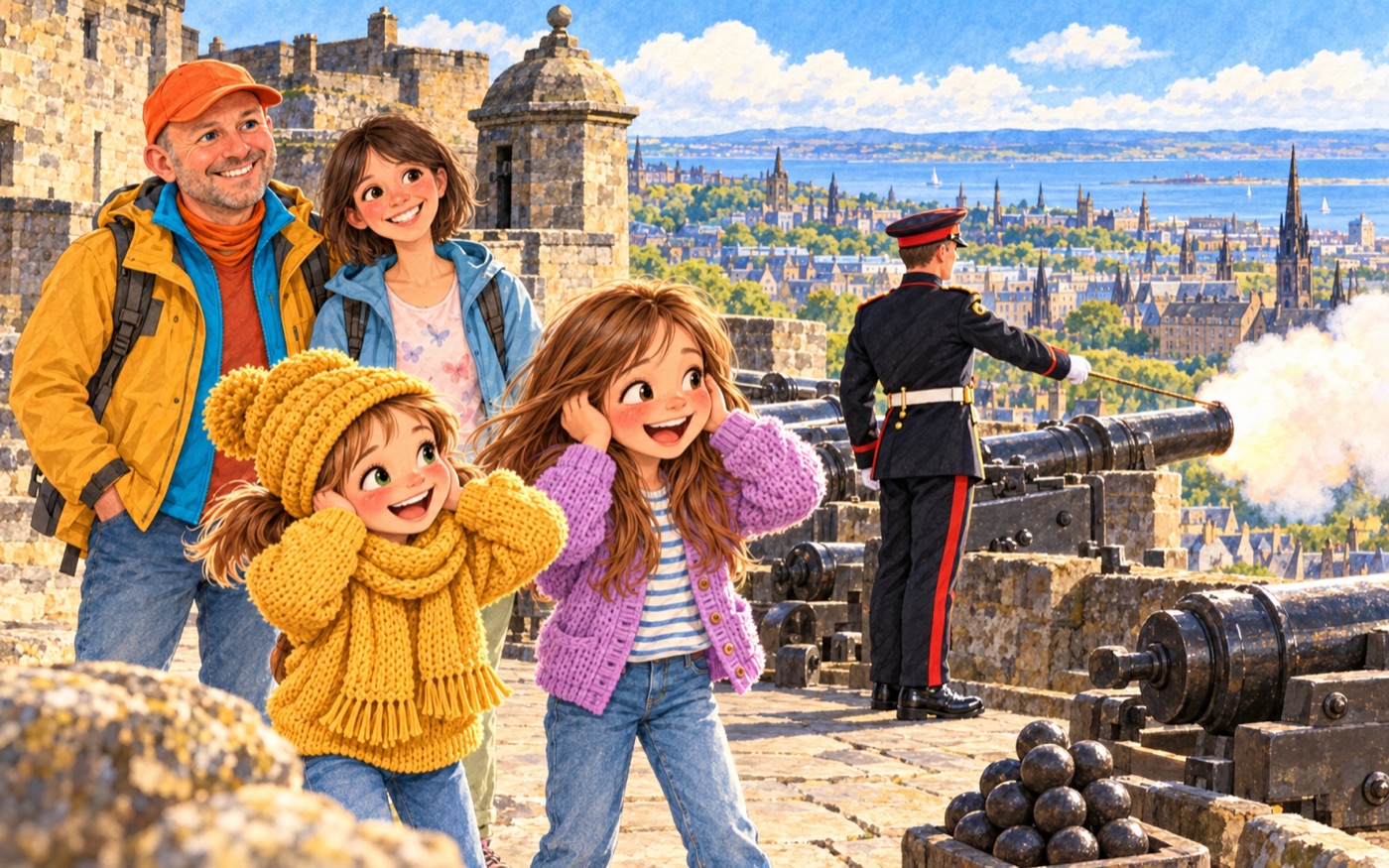 Die Burg von Edinburgh auf ihrem Felsen